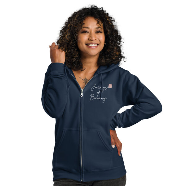 Journeys of Becoming Mrs Mummy PhD® Heavy Blend Zip Hoodie - Navy